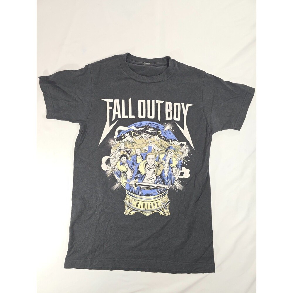 Fall Out Boy Wintour 2016 Small Shirt 2-Sided Dates on Back Band Tee Pop Punk BS